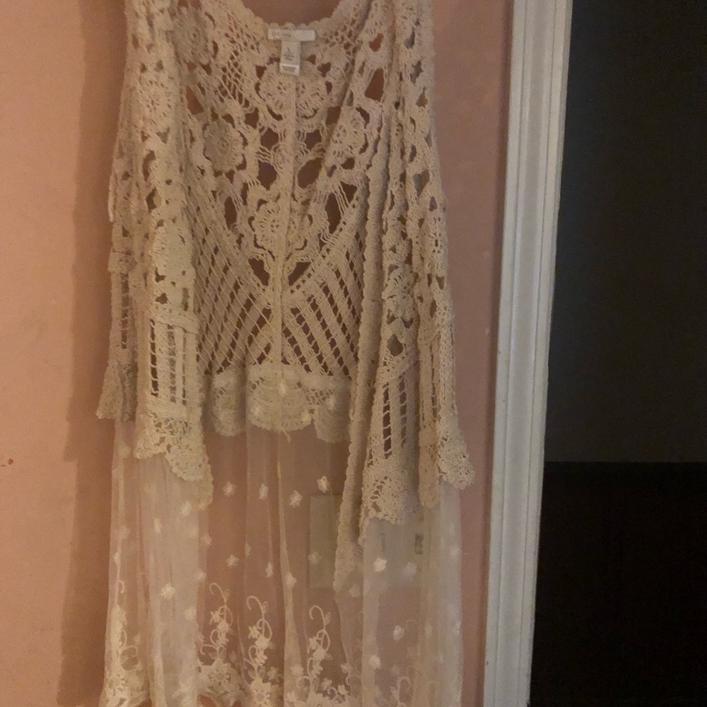 Lace vest Duster